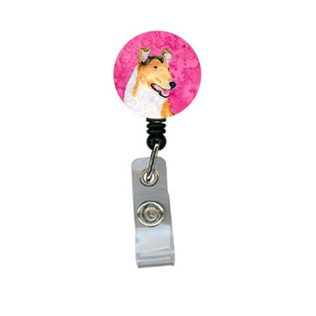 Carolines Treasures Collie Smooth Retractable Badge Reel Or Id Holder With Clip SS4746-PK-BR